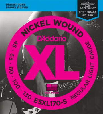 D'Addario ESXL170-5 Dbl.Ball/Lgt 045-130 ベース弦