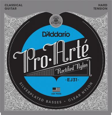 D'Addario EJ31 Silver Wound/Rectified Clear Nylon Hard クラシックギター弦
