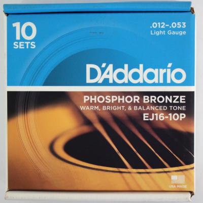 D'Addario EJ16-10P Light 012-053 10セット アコースティックギター弦