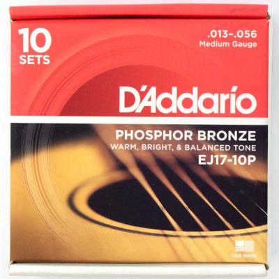 D'Addario EJ17-10P Medium 013-056 10セット アコースティックギター弦