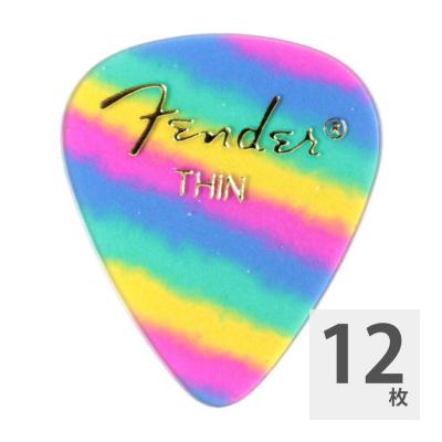 Fender 351 Shape Premium Picks Thin Rainbow ピック 12枚入り