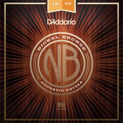 D'Addario NB1256 Nickel Bronze Wound Light Top / Med Bottom アコースティックギター弦