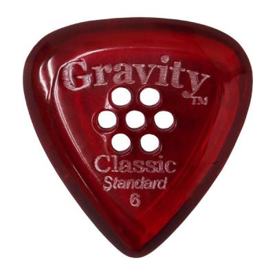 GRAVITY GUITAR PICKS Classic -Standard Multi-Hole- GCLS6PM 6.0mm Red ギターピック