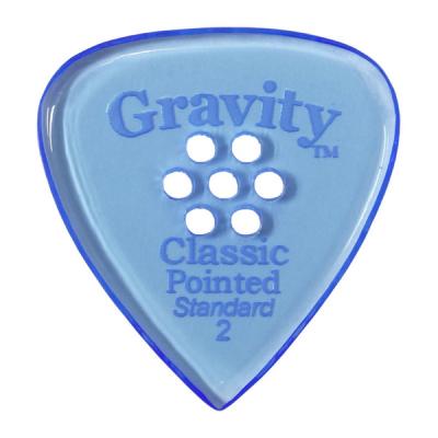GRAVITY GUITAR PICKS Classic Pointed -Standard Multi-Hole- GCPS2PM 2.0mm Blue ギターピック