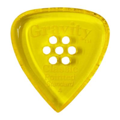 GRAVITY GUITAR PICKS Classic Pointed -Standard Multi-Hole- GCPS4PM 4.0mm Yellow ギターピック