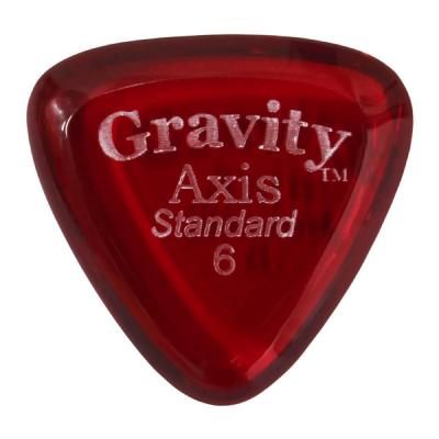 GRAVITY GUITAR PICKS Axis -Standard- GAXS6P 6.0mm Red ギターピック