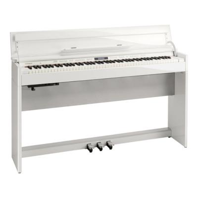 【組立設置無料サービス中】 Roland DP603-PWS 電子ピアノ 専用高低自在椅子付き 白塗鏡面艶出し塗装仕上げ Digital Piano 全体像
