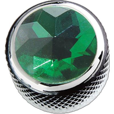 Q-parts DOME Green Crystal in Chrome KCD-0092 コントロールノブ