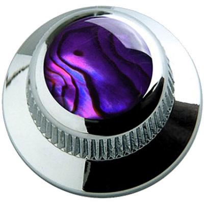 Q-parts UFO KNOB Purple Abalone Shell in Chrome KCU-0707 コントロールノブ