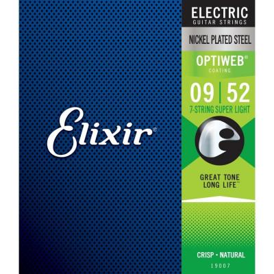ELIXIR 19007 Optiweb 7-String Super Light 09-52 7弦 エレキギター弦