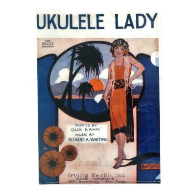 KIWAYA File-01 UKULELE LADY ウクレレコードクリアファイル