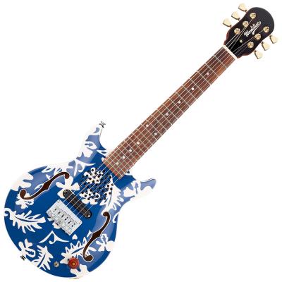 Woodstics Guitars WS-MINI BLUE ＆ WHITE ALOHA 横山健プロデュース＆監修 スピーカー内蔵ミニエレキギター