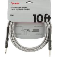 Fender Professional Series Instrument Cable SS 10’ White Tweed ギターケーブル