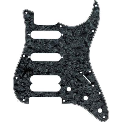 Fender Pickguard Stratocaster H/S/S 11-Hole Mount No Holes Drilled For Humbucking Pickup Mount Black Pearl 4-Ply ピックガード