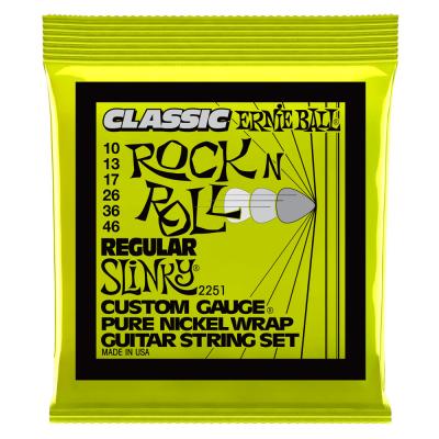 ERNIE BALL 2251 Regular Slinky Classic Rock n Roll Pure Nickel Wrap 10-46 Gauge エレキギター弦