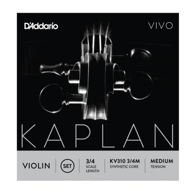 D’Addario KV310 3/4M Kaplan Vivo Violin String Set 3/4 Scale Medium Tension　バイオリン弦セット 3/4スケール