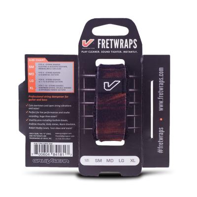 Gruv Gear FW-1PK-MED-LG FretWraps Wood Walnut Prints 1-Pack ラージ 6弦ベース/7弦・8弦エレキギター用 フレットラップ