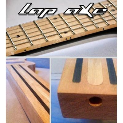 Lap Axe EX-Jazz Custom Maple/Bocote EXJC-124 トラベルギター ネック、フレット部の画像