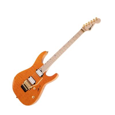 Charvel Pro-Mod DK24 HH FR M Mahogany with Quilt Maple Dark Amber エレキギター 全体像