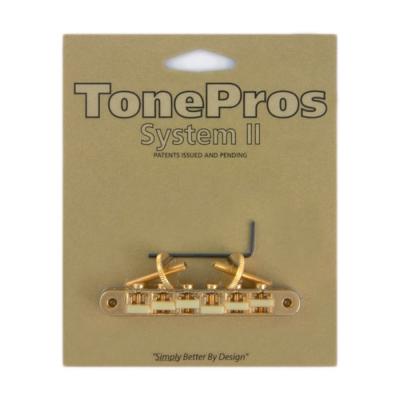 TonePros AVR2G-G Replacement ABR-1 Tuneomatic with G Formula saddles ゴールド ギター用ブリッジ