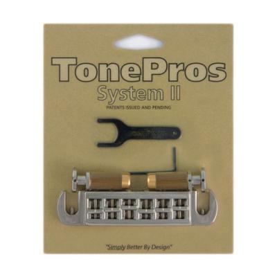 TonePros AVT2M-N Wraparound Set w/MSPRS Locking Studs ニッケル ギター用ブリッジ