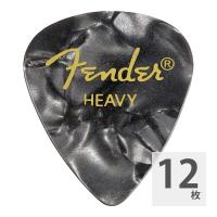 Fender Premium Celluloid 351 Shape Picks Heavy Black Moto 12-Pack ギターピック 12枚入り