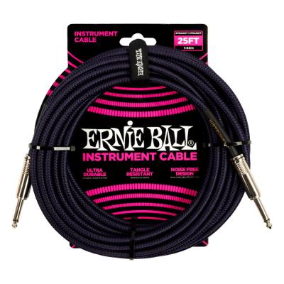 ERNIE BALL 6397 GT CABLE 25’ SS PRBK ギターケーブル