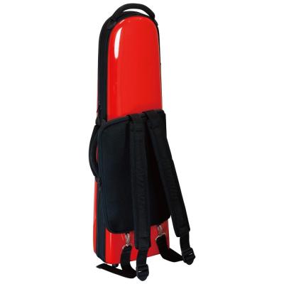 bags EFDTT RED SOLID COLOR デタッチャブルベルトロンボーン用ファイバーケース 背面画像