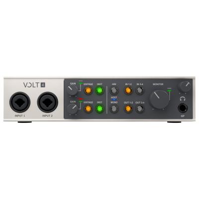 Universal Audio Volt 4 4イン／4アウト USB 2.0 オーディオインターフェイス 正面画像
