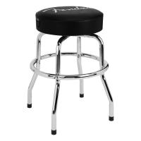Fender フェンダー Spaghetti Logo Pick Pouch Barstool Black/Chrome 24" スツール バースツール 椅子