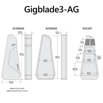 Gruv Gear グルーブギア GigBlade3 AG アコースティックギター用ギグバッグ 詳細画像
