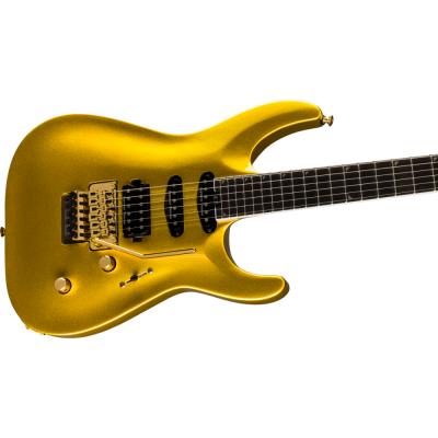 Jackson ジャクソン Pro Plus Series Soloist SLA3 Gold Bullion エレキギター 斜めアングル画像