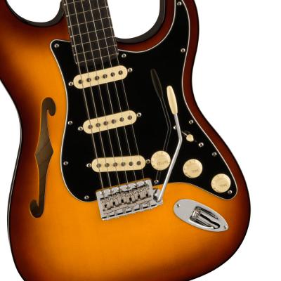 Fender フェンダー Limited Edition Suona Stratocaster Thinline Ebony Fingerboard Violin Burst ストラトキャスター シンライン エレキギター ピッックアップ、ブリッジ、Fホール