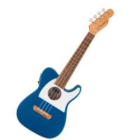 Fender フェンダー Fullerton Tele Uke Walnut Fingerboard White Pickguard Lake Placid Blue コンサートサイズ エレクトリックウクレレ