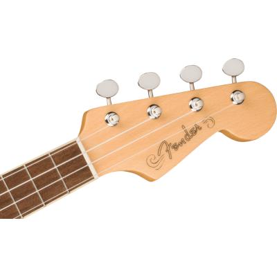 Fender フェンダー Fullerton Jazzmaster Uke Walnut Fingerboard Tortoiseshell Pickguard 3-Color Sunburst コンサートサイズ エレクトリックウクレレ ヘッド画像