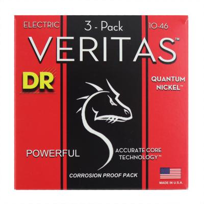 DR VTE-10-3PK VERITAS エレキギター弦 3セットパック