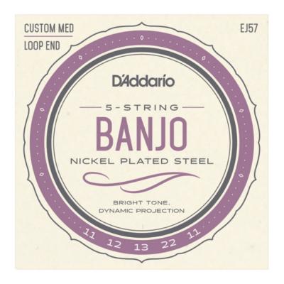 D’Addario ダダリオ EJ57 5-String Banjo Nickel Plated Custom Medium 11-22 バンジョー弦