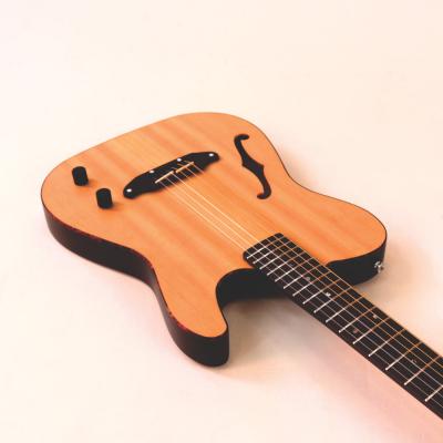 SCHECTER OL-FL-N-P SNTL エレクトリッククラシックギター カッタウェイ側サイド、ネックジョイント