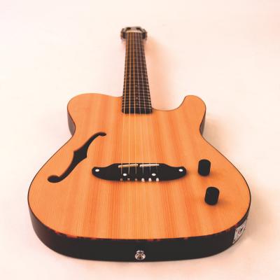 SCHECTER OL-FL-N-P SNTL エレクトリッククラシックギター ボディエンド、ブリッジ