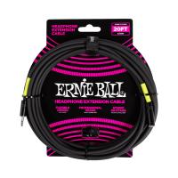 ERNIE BALL ヘッドホン用延長ケーブル 6425 HP CABLE 20FT 3.5 BK 約6メートル 3.5mmステレオ→3.5mmステレオ