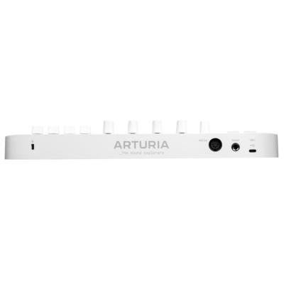 USB MIDIキーボード 25鍵 ARTURIA MiniLab 3 Alpine White パッド コントローラー 【Analog Lab Intro他バンドルソフト付き】 サイド