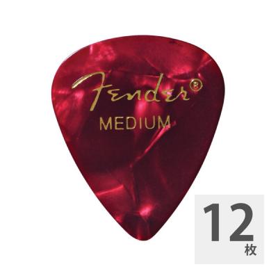 Fender フェンダー Premium Celluloid 351 Shape Picks Medium Red Moto ギターピック 12枚入り