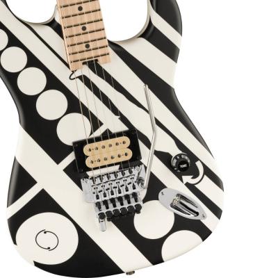 EVH Striped Series Circles White and Black エレキギター ボディトップ、ピックアップ、ブリッジ