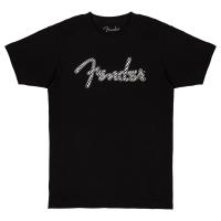 Fender フェンダー Spaghetti Wavy Checker Logo Tee Black Mサイズ Tシャツ