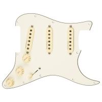 Fender フェンダー Pre-Wired Strat Pickguard Hot Noiseless SSS Parchment ストラトキャスター用 ピックガード ピックアップ ギターパーツ