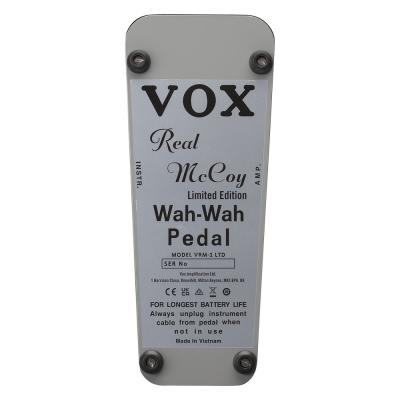ワウペダル VOX VRM-1 LTD Real McCoy Wah Wah Pedal 限定カラー クローム仕上げ ワウ ギターエフェクター ヴォックス リアルマッコイ クライド マッコイ ボックス 底面