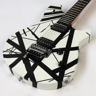 EVH Wolfgang Special Striped Series Black and White エレキギター アウトレット ボディエンドからトップ
