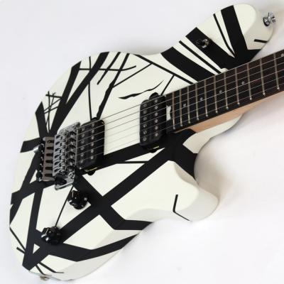 EVH Wolfgang Special Striped Series Black and White エレキギター アウトレット ネックジョイントからトップ