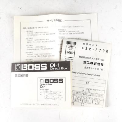【中古】 ダイレクトボックス DIボックス BOSS DI-1 Direct Box D.Iボックス 説明書画像