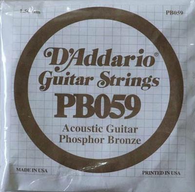 D’Addario PB059 Phosphor Bronze バラ弦 1本